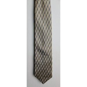 Innocenti Tom James All Silk Men's Necktie Taupe  Geometric